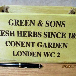 Farmhouse Décor Rustic Wood Box with Rope Handles